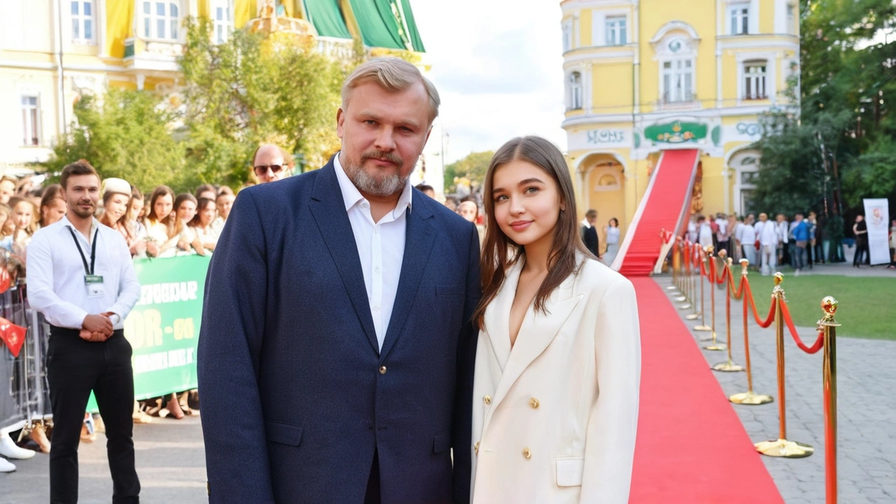 Михаил Пореченков появился на фестивале 'Горький Фест' с 19-летней дочерью Марией